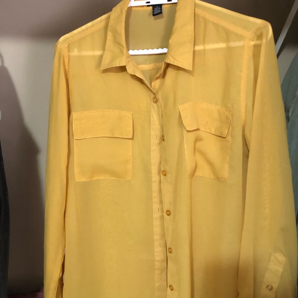 Sheer golden blouse!
